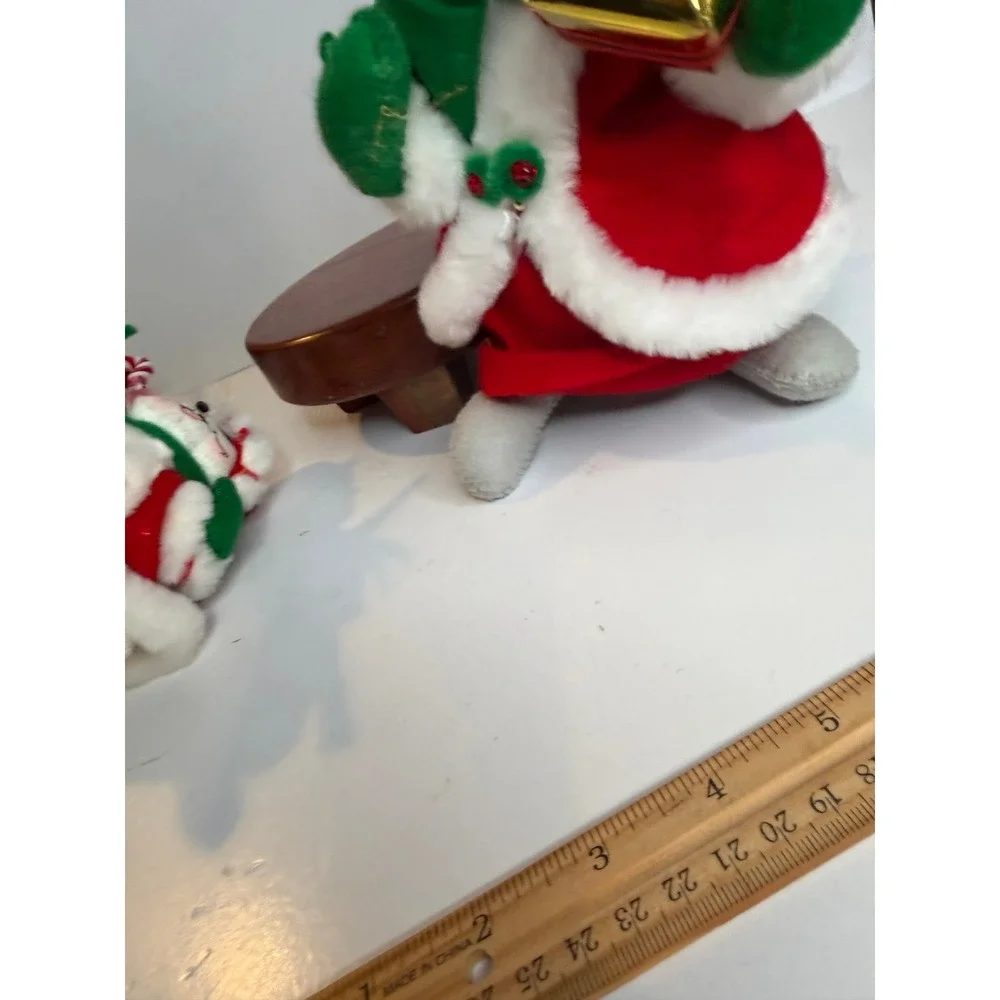 Vintage Annalee Christmas Mice Set Holiday Mouse Pair Candy Cane Gift 2008